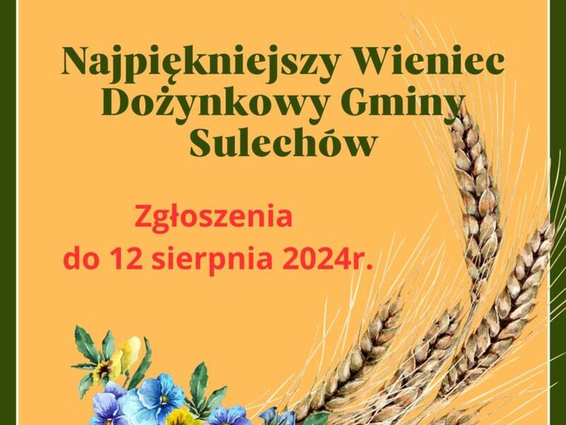 Plakat dożynki gminne