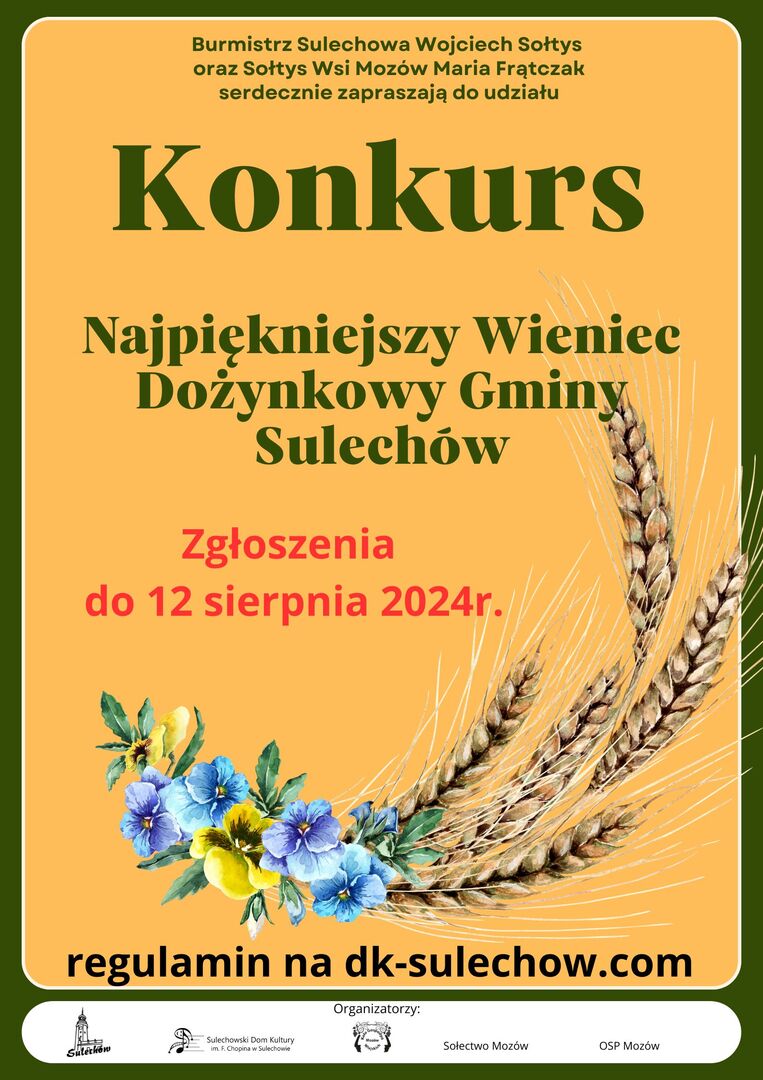 Plakat dożynki gminne