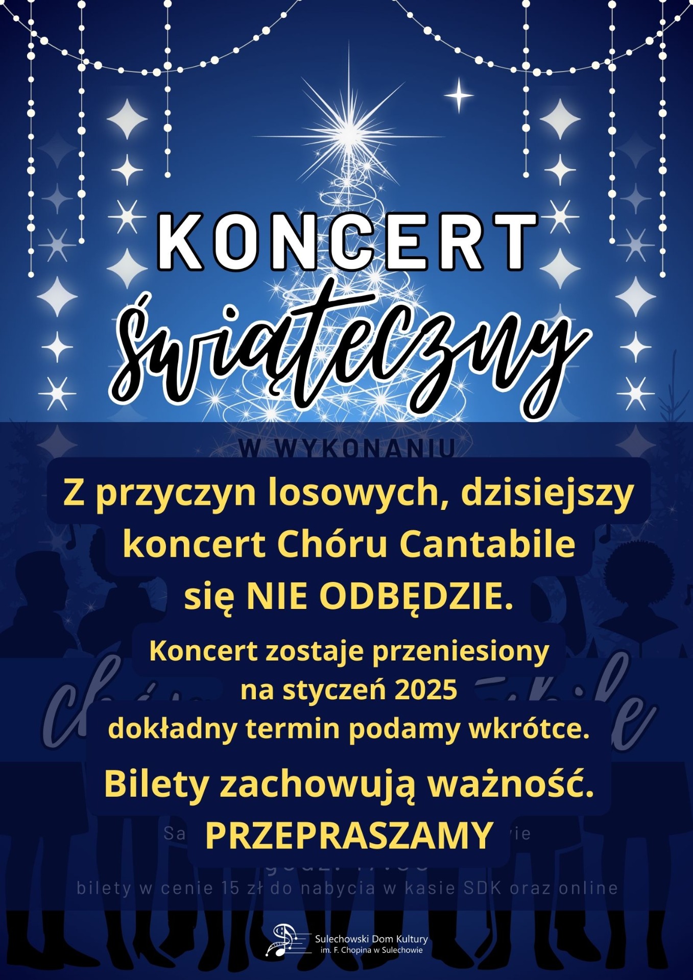 KONCERT przeniesiony na inny termin