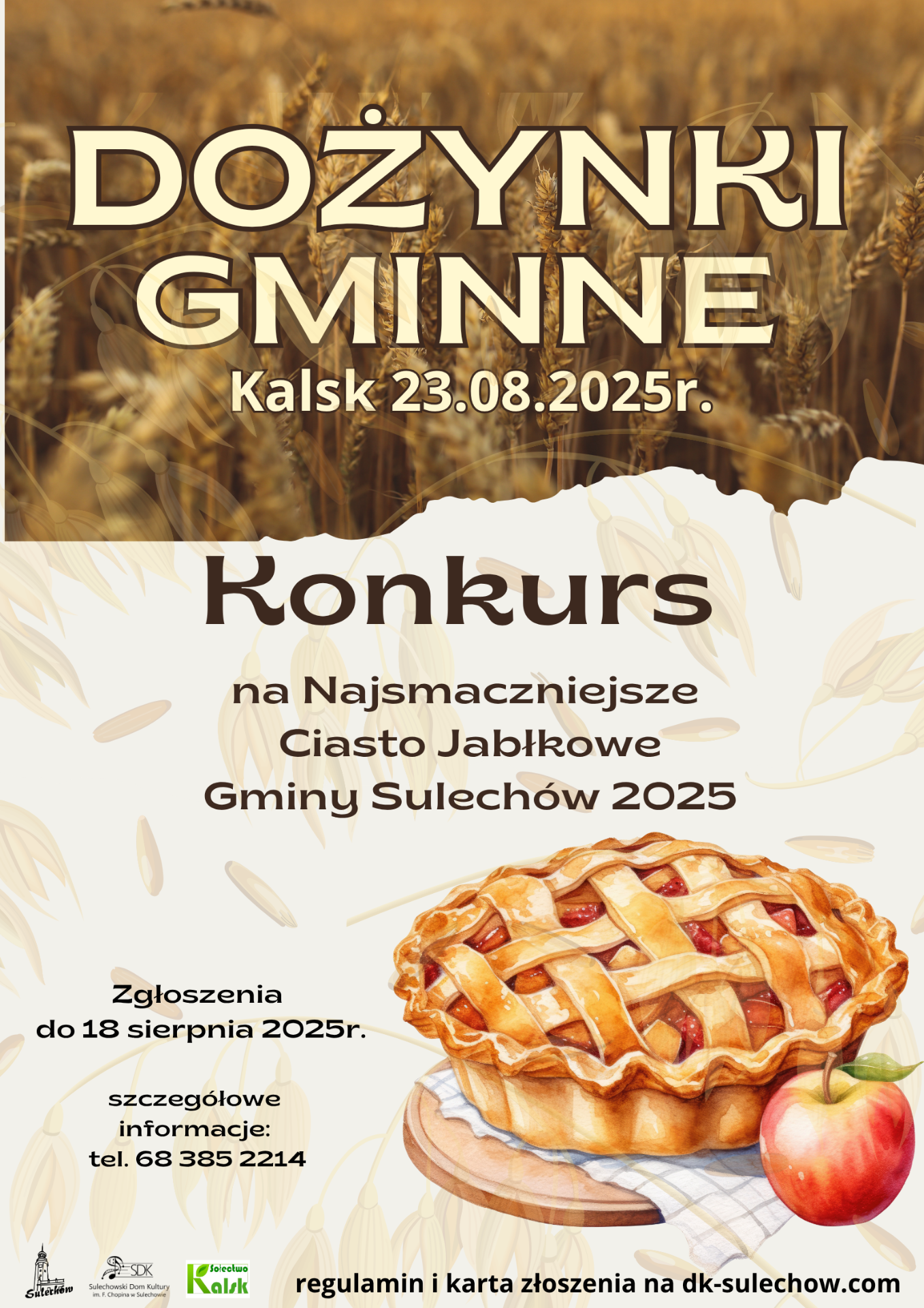 plakat konkurs na ciasta Dożynki 2025