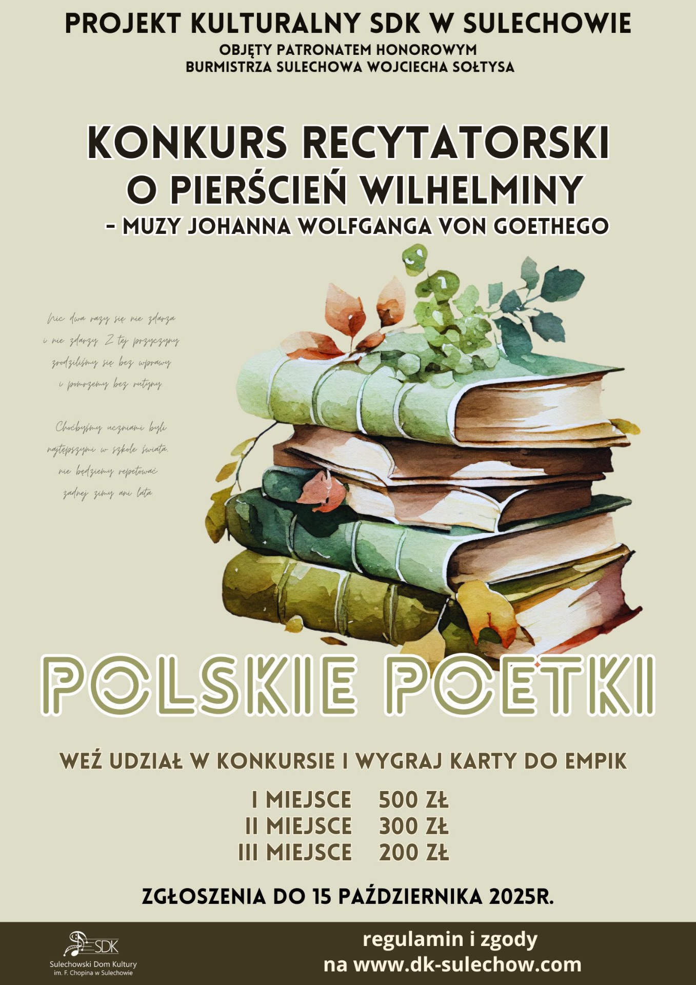 plakat Wilhelmina recytacja