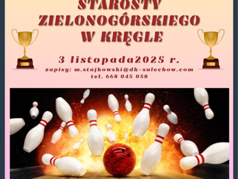 plakat zawody w kręgle