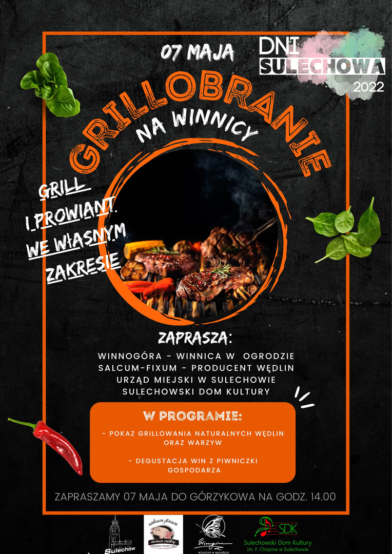 plakat GRILLOBRANIE NA WINNICY