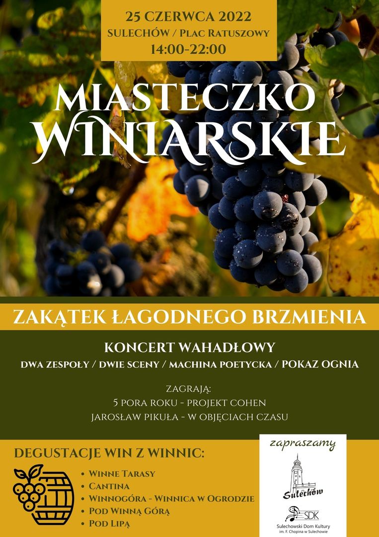 Plakat MIASTECZKO WINIARSKIE