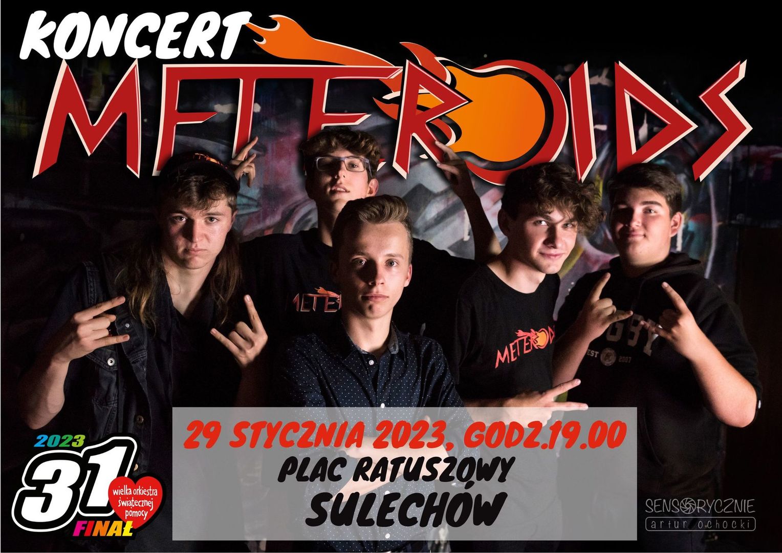 plakat  Koncert Meteroids