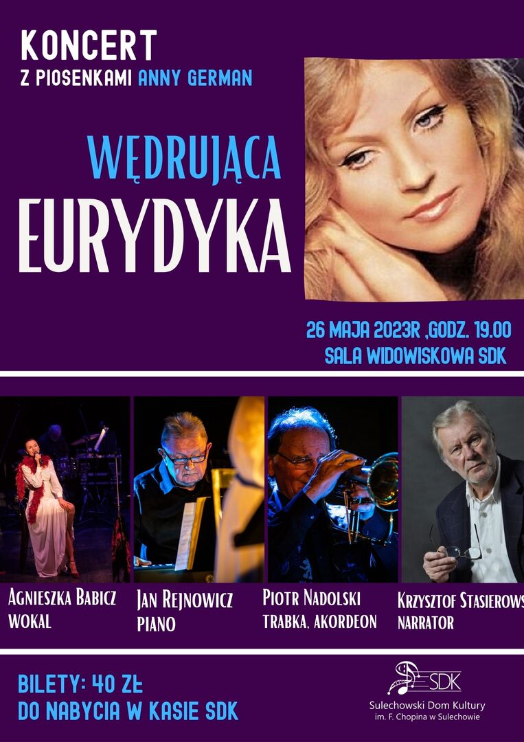 plakat Koncert "Wędrująca Eurydyka"