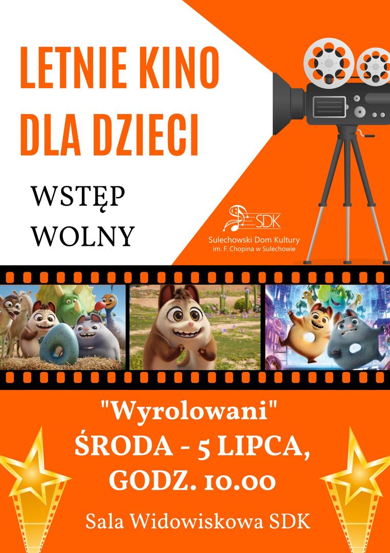 plakat letniego kina dla dzieci