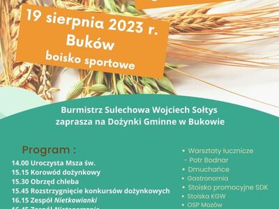 plakat Dożynki Gminne
