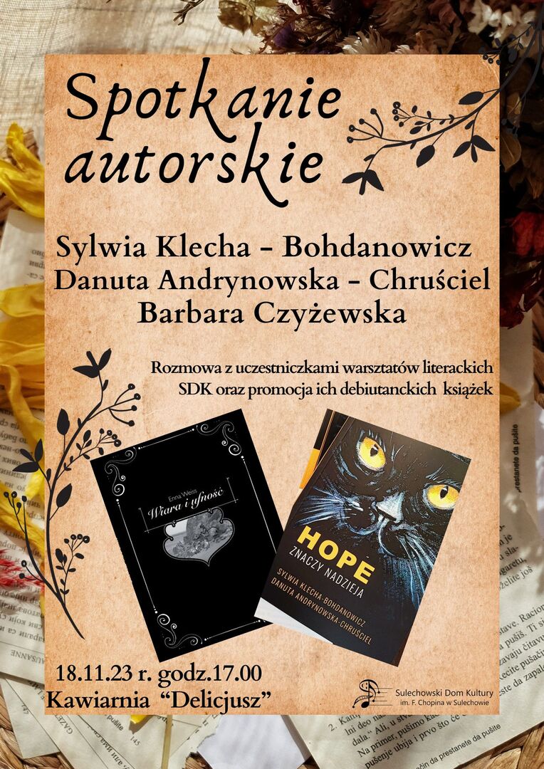 plakat spotkanie autorskie
