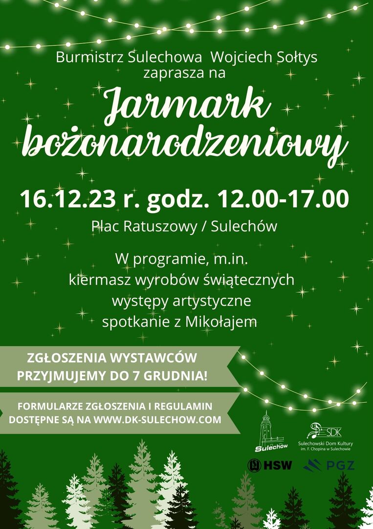 plakat Jarmark Bożonarodzeniowy