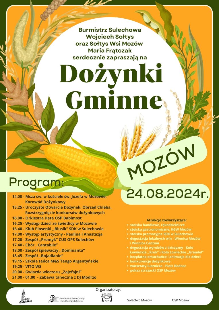 Plakat Dożynki Gminne 2024