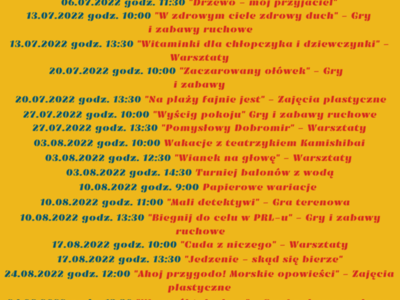 Retro wakacje z Biblioteką - wszystkie zajęcia