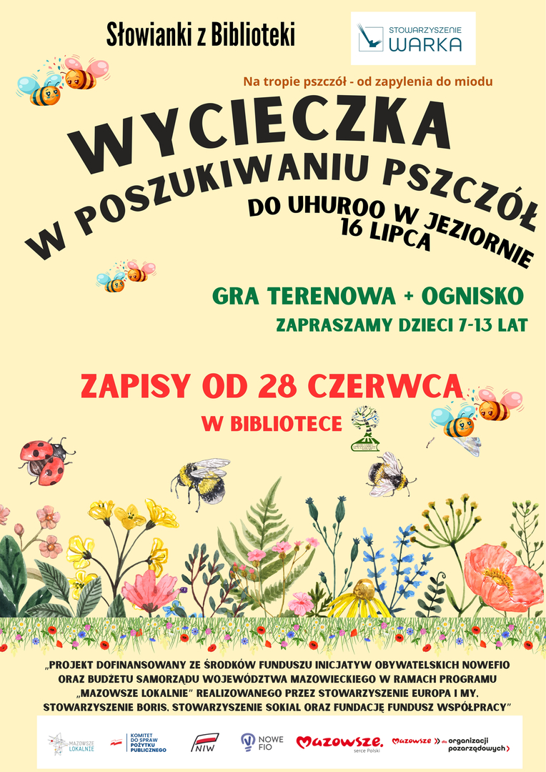 Plakat informujący o wycieczce dla dzieci
