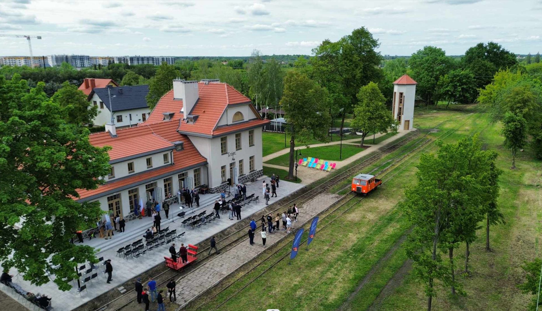 Stacja Grójec w 2025 r. - widok z drona /  fot: Marceli Wilk - PGTKW