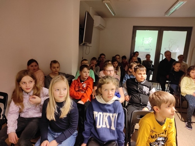 uczniowie podczas spotkania