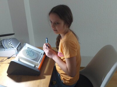 Uczniowie podczas zajęć