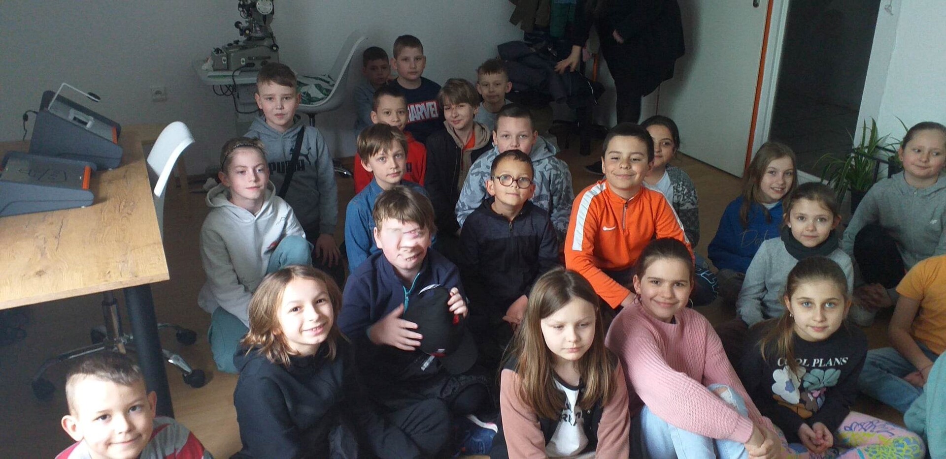 Uczniowie podczas zajęć