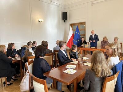 uczniowie podczas spotkania