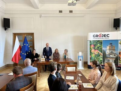 uczniowie podczas spotkania