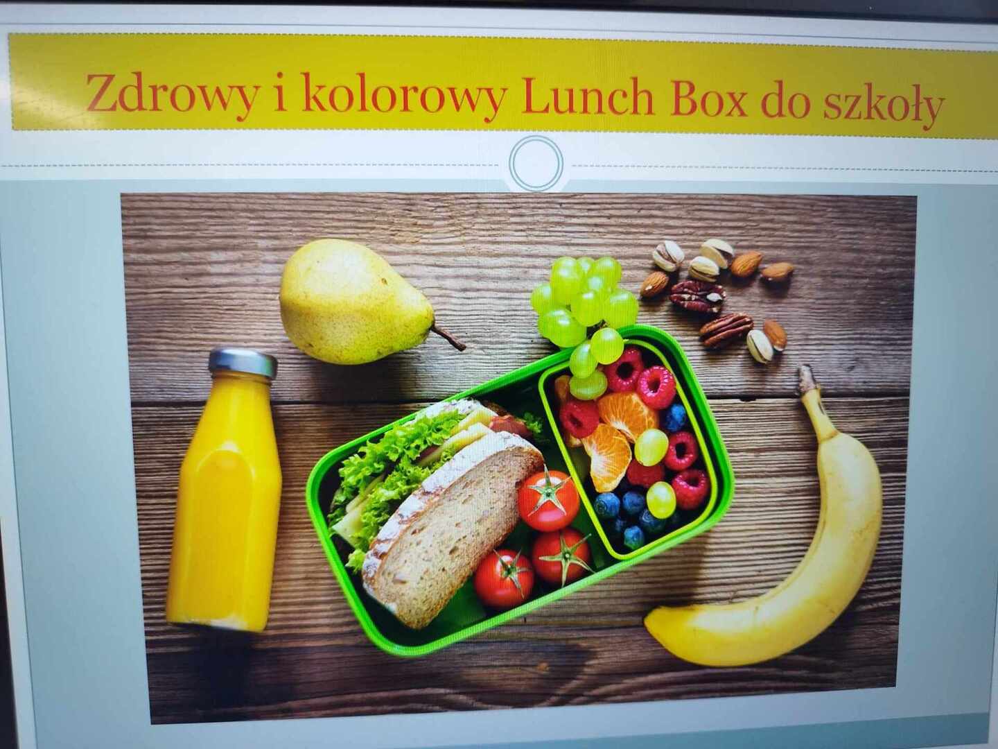 "Zdrowy i kolorowy Lunch Box do szkoły" w klasie 1a