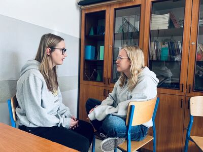 uczniowie podczas warsztatów