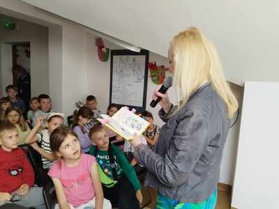 Uczniowie podczas spotkania 