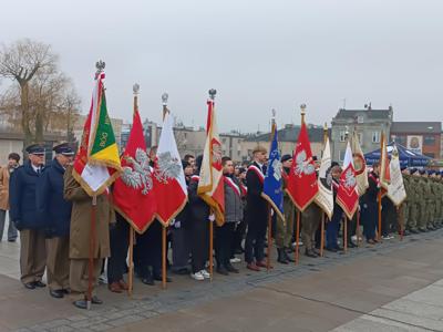 uczniowie podczas obchodów