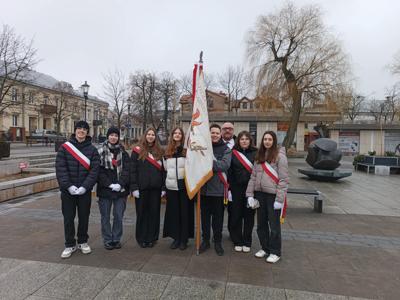 uczniowie podczas obchodów