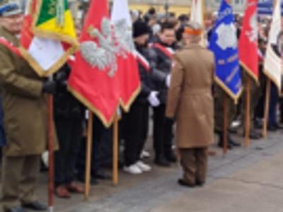 uczniowie podczas obchodów