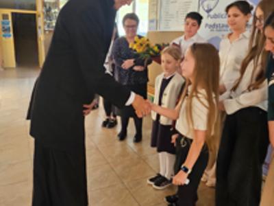 Uczniowie podczas wizyty