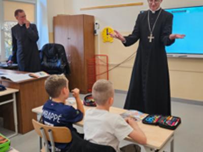 Uczniowie podczas wizyty