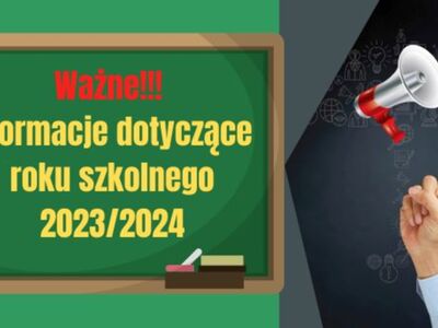 Serdecznie zapraszamy na rozpoczęcie Roku Szkolnego 2023/2024 w dniu 4 września o godzinie 9.00 na boisku szkolnym