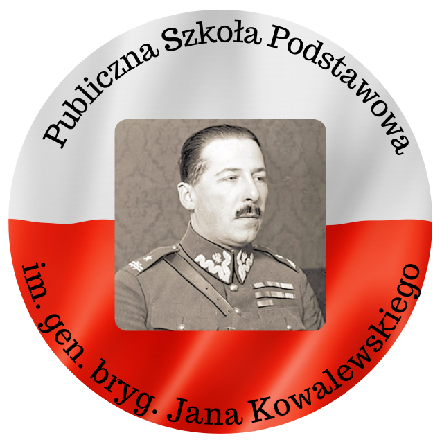 Logo Publiczna Szkoła Podstawowa im. gen. bryg. Jana Kowalewskiego w Bikówku