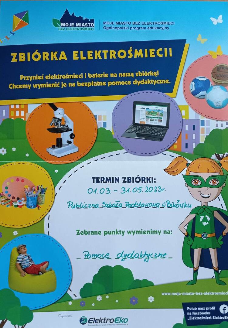 ZBIÓRKA ELEKTROŚMIECI 01.03.2023 - 31.05.2023