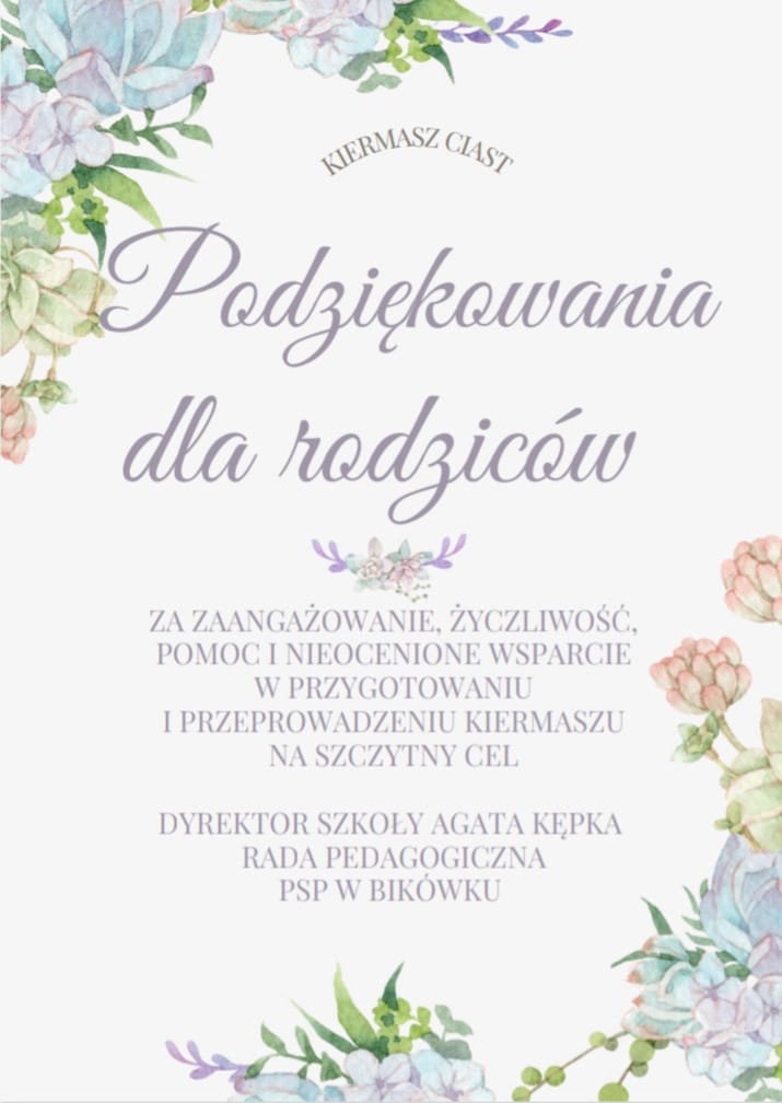 Podziękowania 