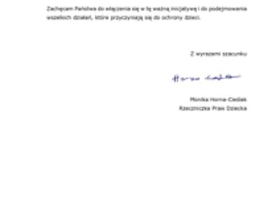 list Rzecznika Praw Dziecka strona 2