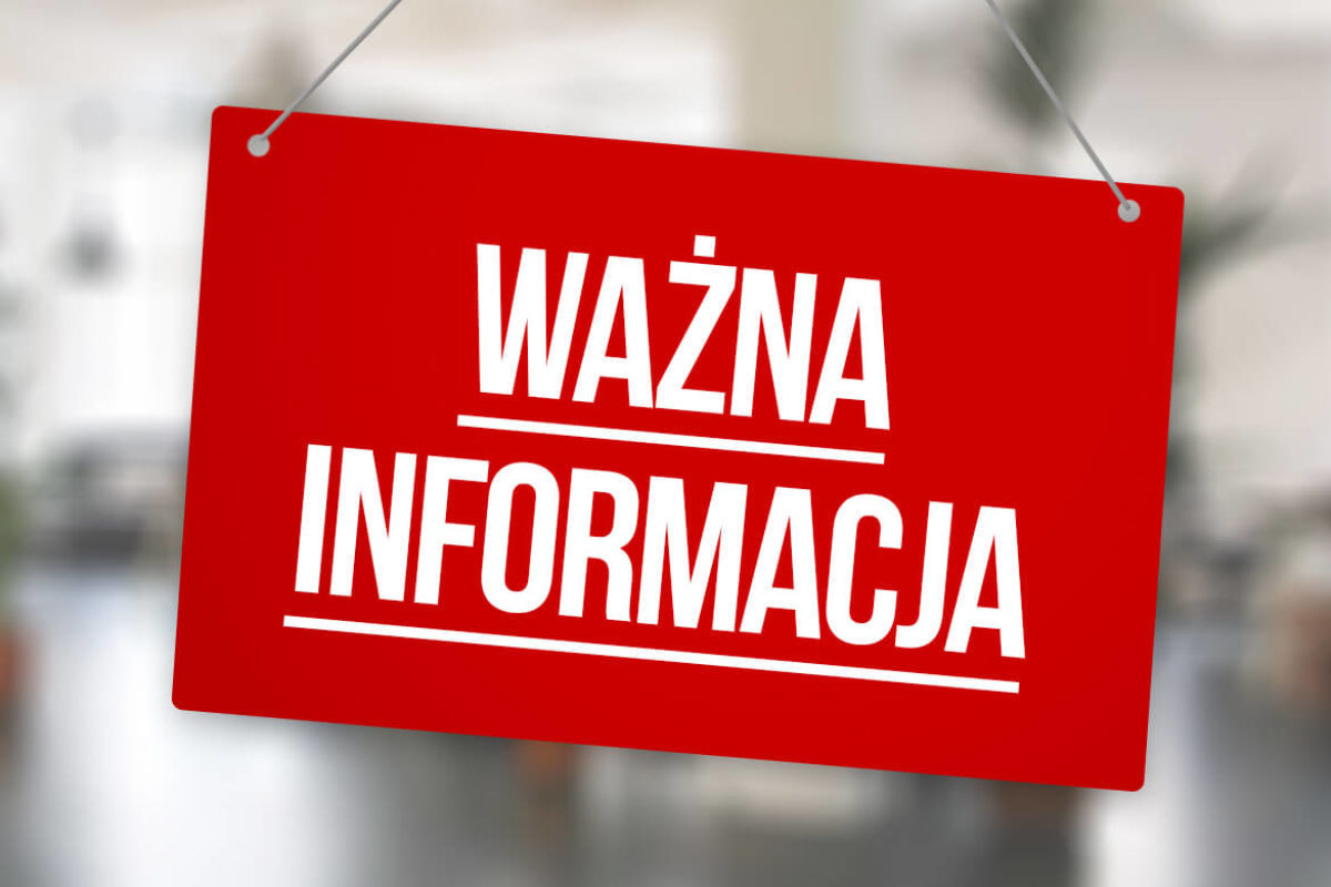 Grafika "ważna informacja"