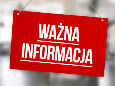 Grafika "ważna informacja"