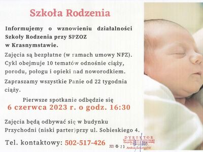 Szkoła Rodzenia - informacja