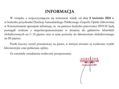 INFORMACJA