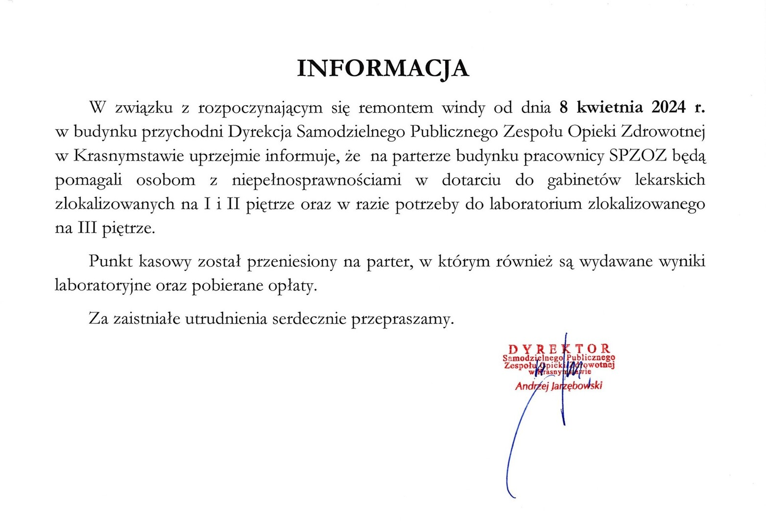 INFORMACJA 