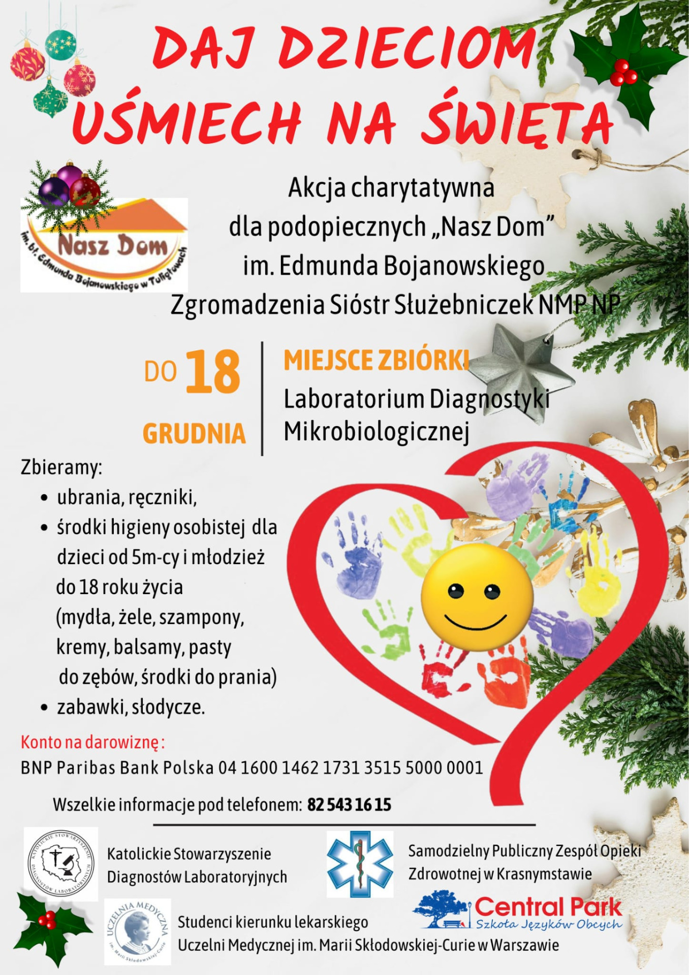 Akcja Charytatywna  „Daj Dzieciom Uśmiech na Święta”