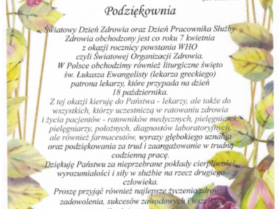podziękowania