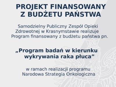 plakat program badań w kierunku wykrywania raka płuc