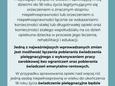 Świadczenie pielęgnacyjne 2