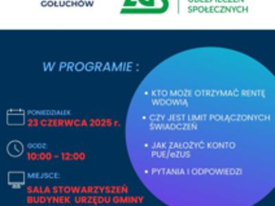 Plakat spotkanie z ekspertami ZUS