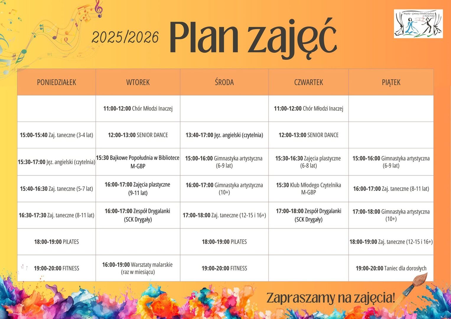 Plan zajęć 2025/2026 