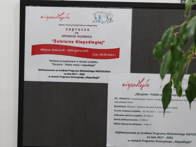 Wystawa ,, Żołnierze Niepodległej"