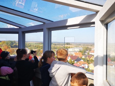 Naszą wieżę ciśnień odwiedziły dzieci ze szkoły w Skarżynie