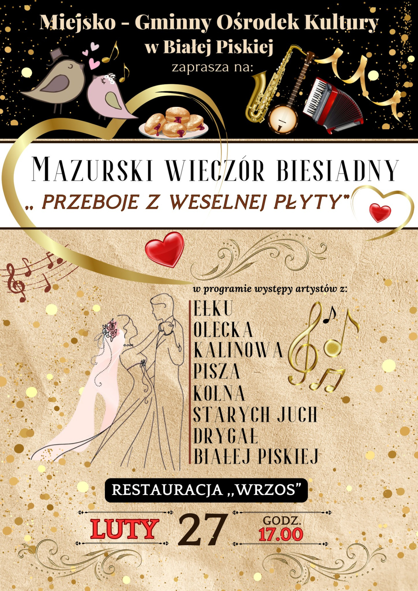Zapraszamy na Mazurski Wieczór Biesiadny